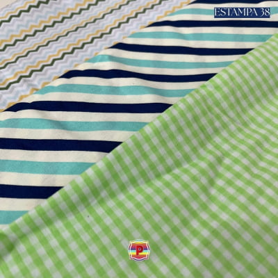 Tecido Tricoline Sortido Estampado e lisos