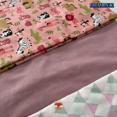 Tecido Tricoline Sortido Estampado e lisos