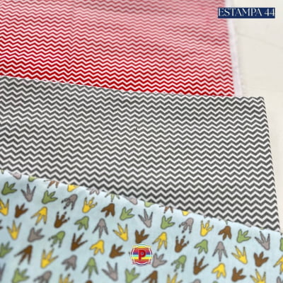 Tecido Tricoline Sortido Estampado e lisos