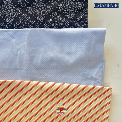 Tecido Tricoline Sortido Estampado e lisos