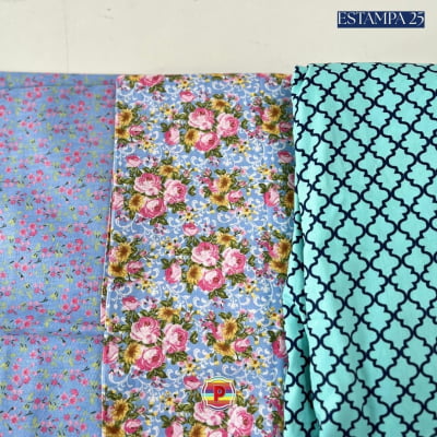 Tecido Tricoline Sortido Estampado e lisos