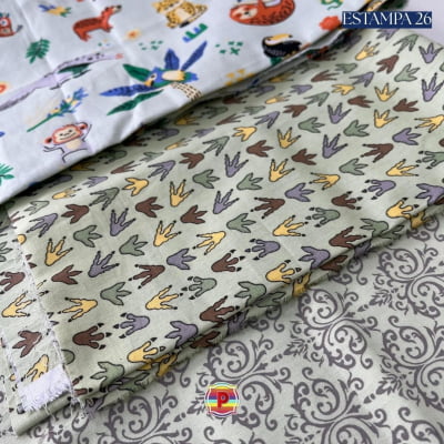 Tecido Tricoline Sortido Estampado e lisos