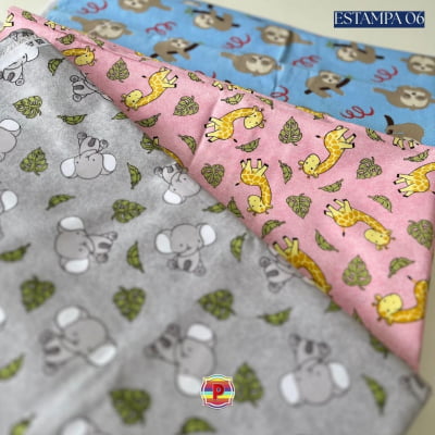 Tecido Tricoline Sortido Estampado e lisos