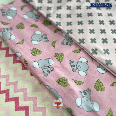 Tecido Tricoline Sortido Estampado e lisos