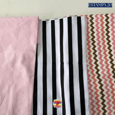 Tecido Tricoline Sortido Estampado e lisos