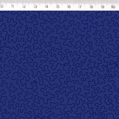 Tecido Tricoline Estampado Geométricos (Azul)