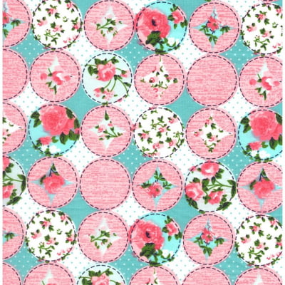 Tecido Tricoline Estampado Floral (rosa) 