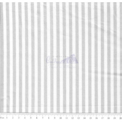 Tecido Tricoline Fio Tinto Listrado L.229 Cor - 1048 (Cinza)