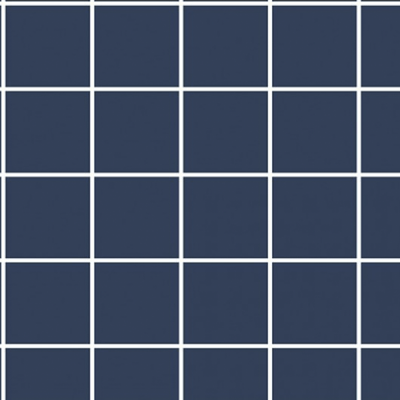 Tricoline Estampada Grid Azul com Branco