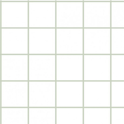 Tricoline Estampada Grid Branco Com Verde