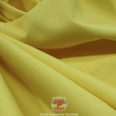  Tecido Tricoline Lisa 100% Algodão Amarelo 1906