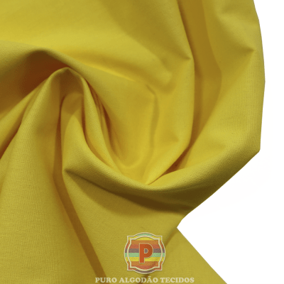  Tecido Tricoline Lisa 100% Algodão Amarelo 1906