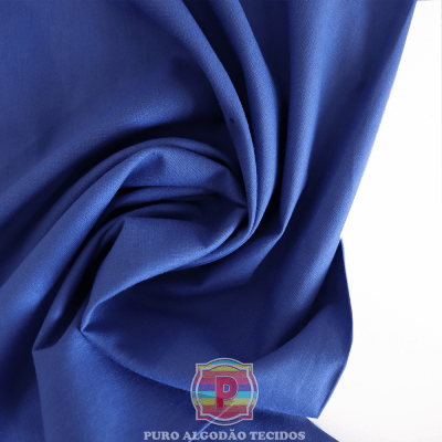 Tecido Tricoline Lisa 100% Algodão Azul Royal 1901