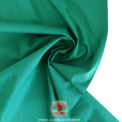 'Tecido Tricoline Lisa 100% Algodão Verde Bandeira 1907 