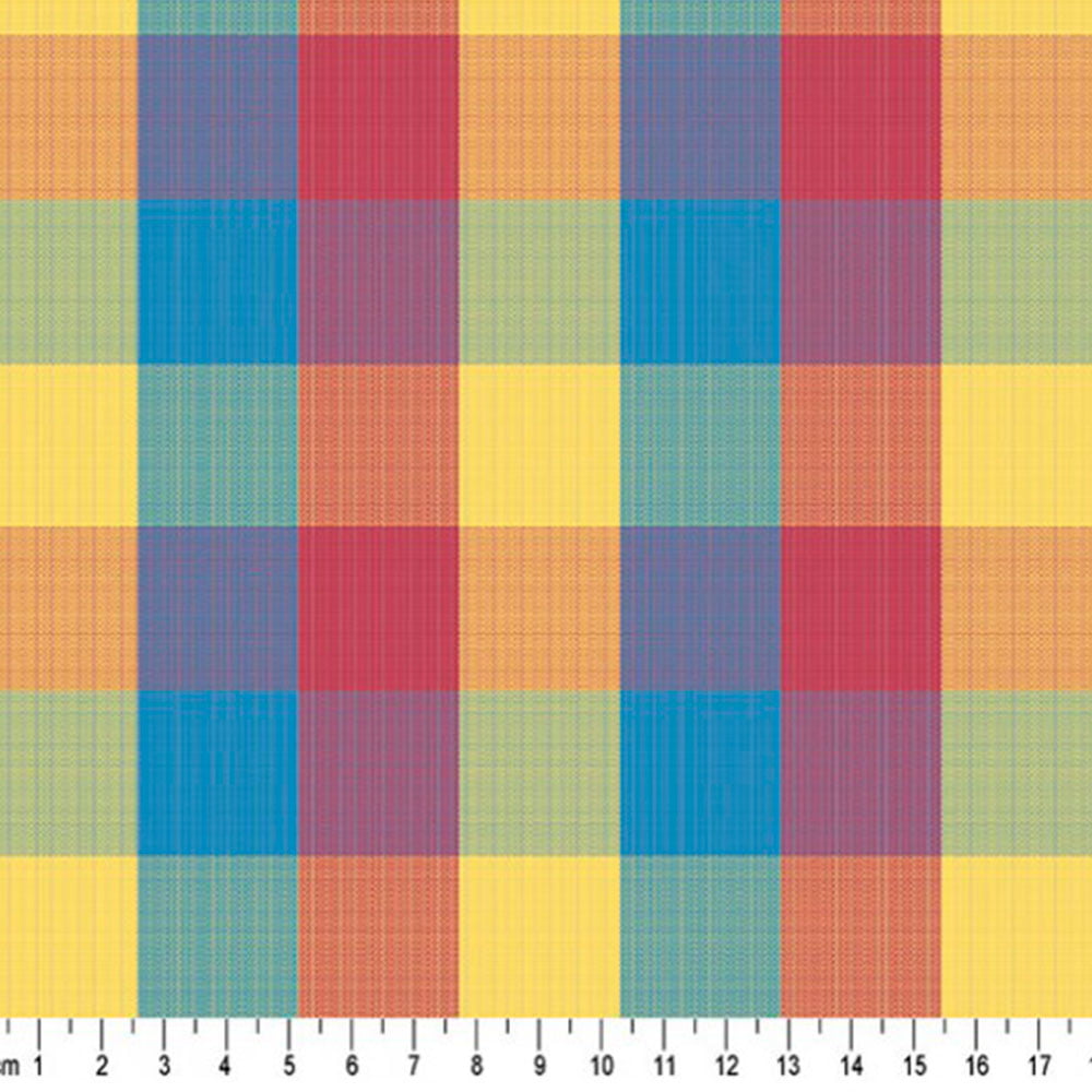 Tecido Tricoline Xadrez Quadriculado Vermelho Verde Dourado