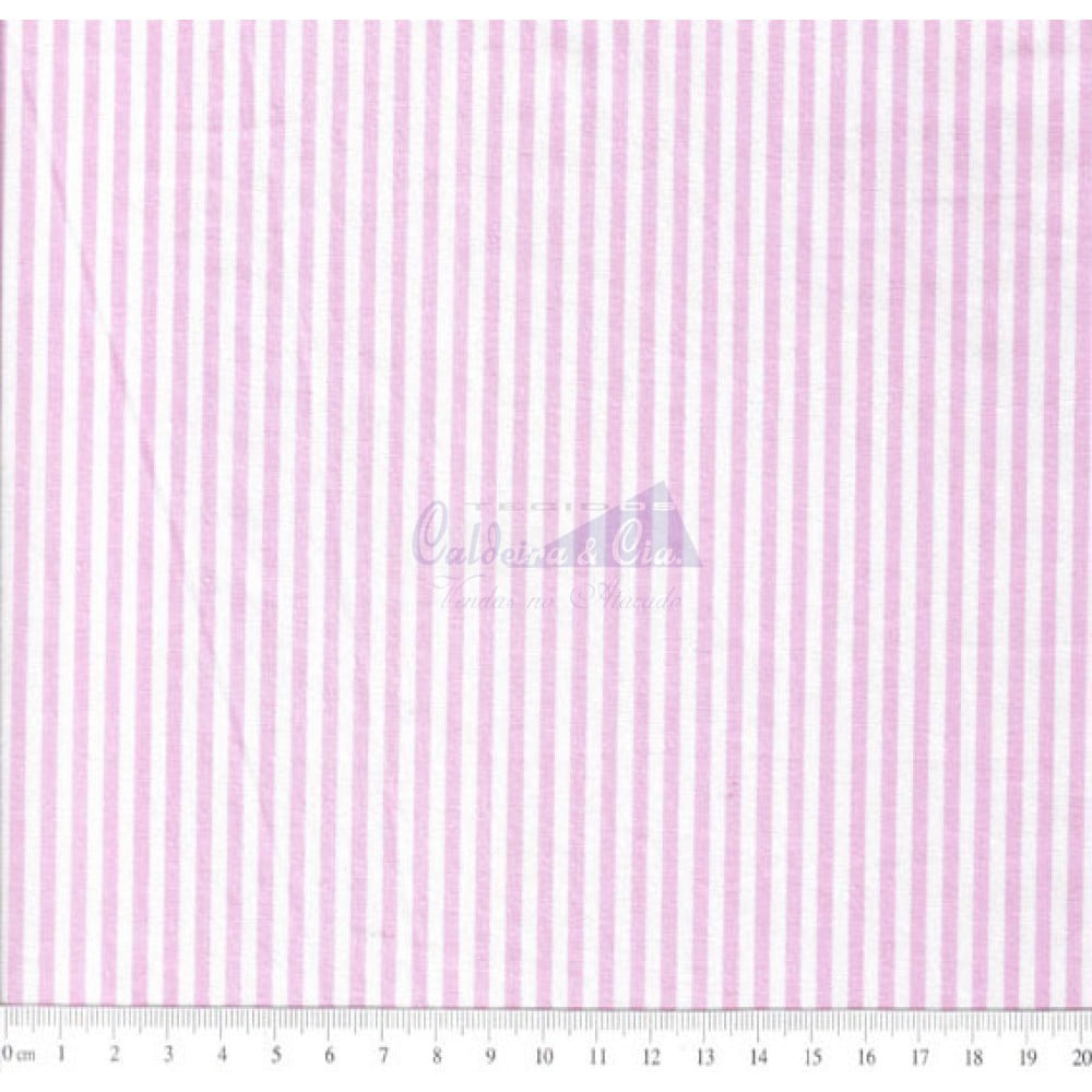Tecido Tricoline Fio Tinto Listrado L.227 Cor - 1102 (Rosa)