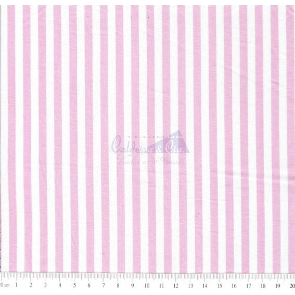 Tecido Tricoline Fio Tinto Listrado L.229 Cor - 1102 (Rosa)