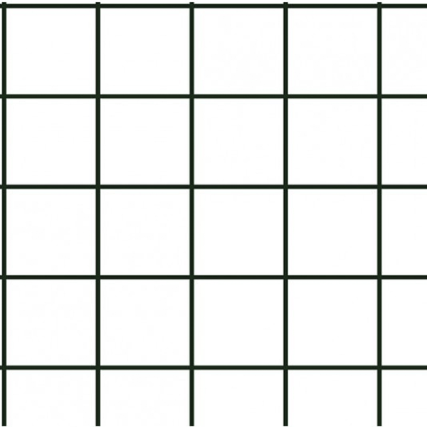Tricoline Estampada Grid Branco com Preto